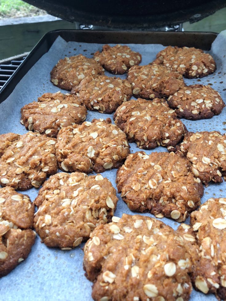 Anzac Biscuits on the Kamado Joe