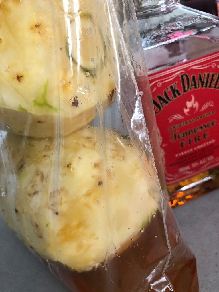 Jack Daniel's Fire infused pineapple