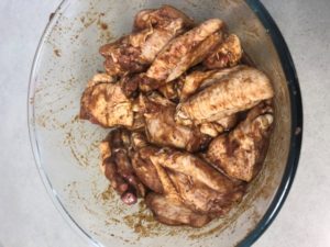 Kamado grilled chicken wings