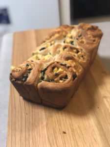 Kamado Baked Olive and Feta pull-apart bread