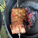 Pork belly on the Kamado Joe joetisserie